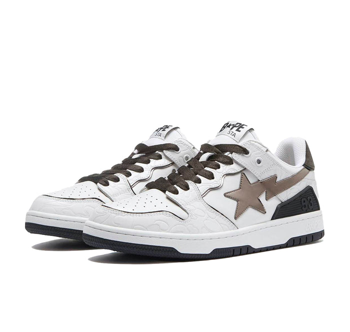 A Bathing Ape Bape SK8 Sta White Silver