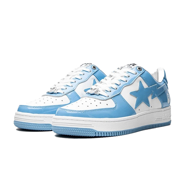 A Bathing Ape Bape Sta Patent Leather Blue White