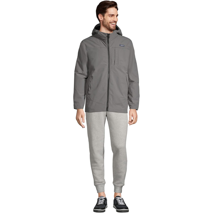 Lands’ End Men’s Squall Hooded Jacket – 519264 – Arctic Gray