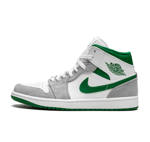 Jordan 1 Mid "White Pine Green Smoke Grey"