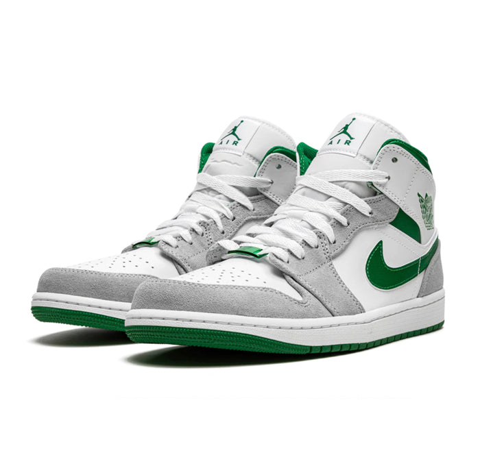 Jordan 1 Mid "White Pine Green Smoke Grey"