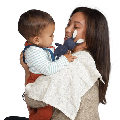 Bunny Rattle + Burp Cloth