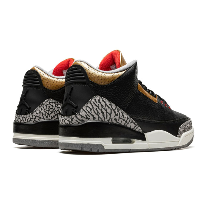 Jordan 3 Retro "Black Cement Gold"