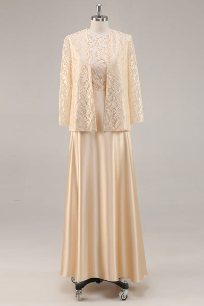 Champagne Plus Size A-Line 2-Piece Mother of the Bride Dress