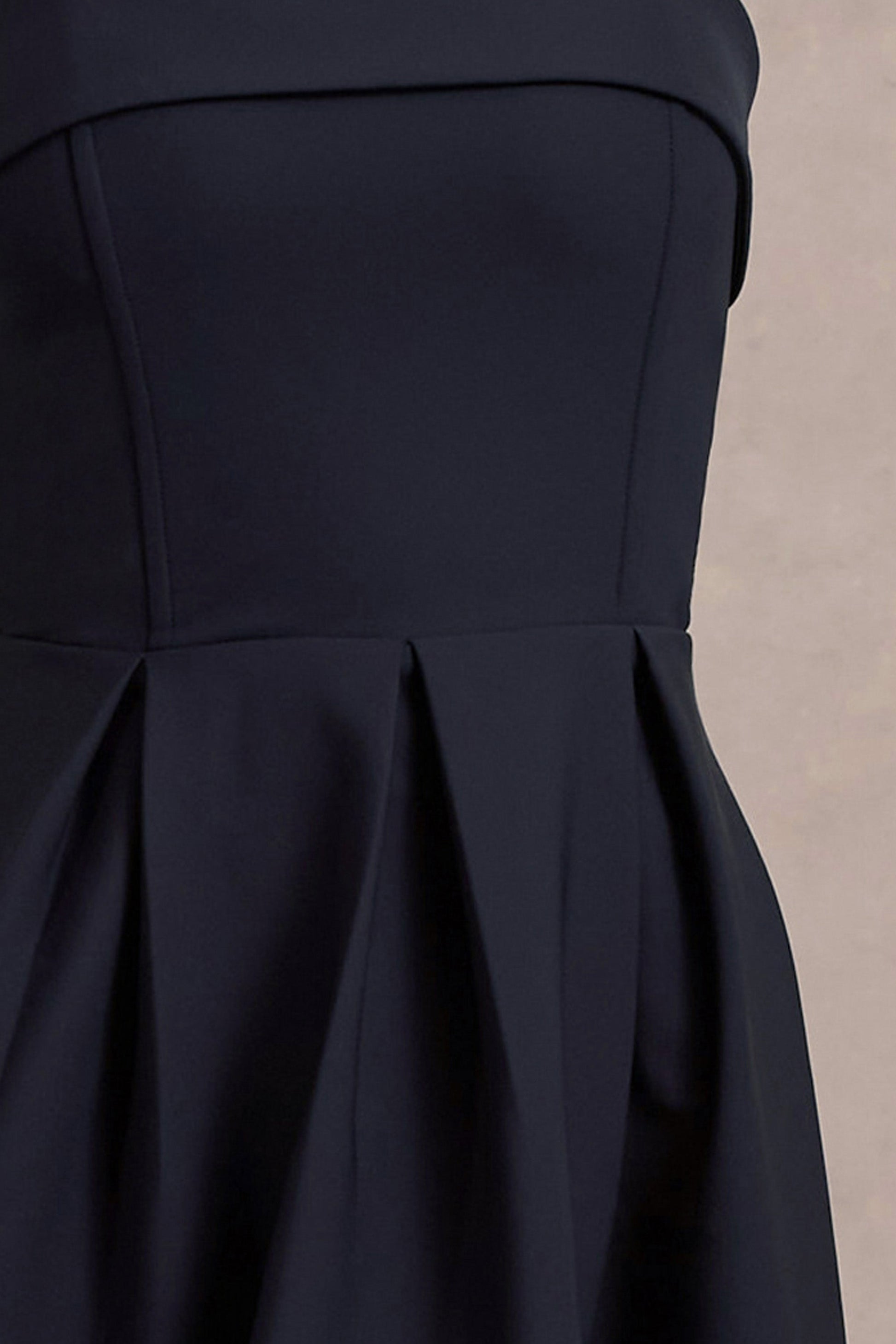 Annalise | Navy Bandeau Skater Midi Dress