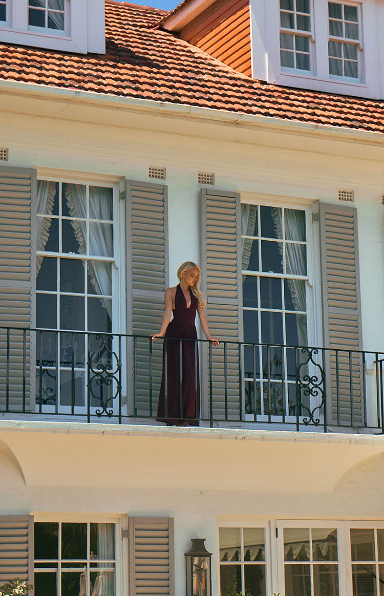 Cosette Burgundy Maxi Dress