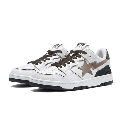A Bathing Ape Bape SK8 Sta White Silver