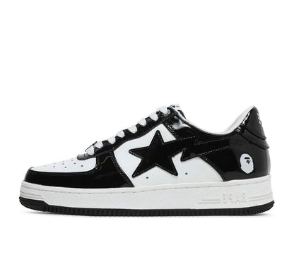 A Bathing Ape Bape Sta Patent Leather "Black White"