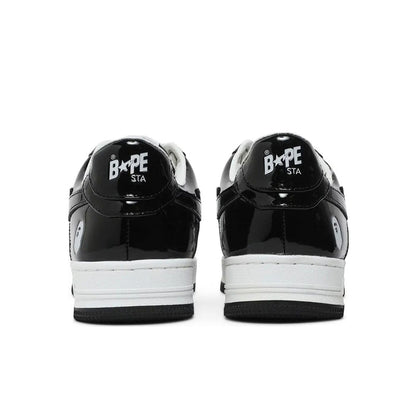 A Bathing Ape Bape Sta Patent Leather "Black White"