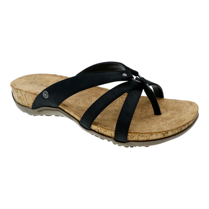 Bearpaw Women’s Fawn Slide Sandals – Black II 011 - 2609W