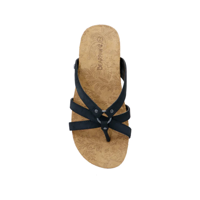 Bearpaw Women’s Fawn Slide Sandals – Black II 011 - 2609W