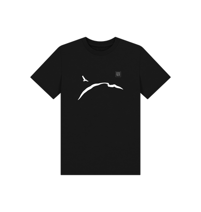Black Printed Kids T-Shirt Front