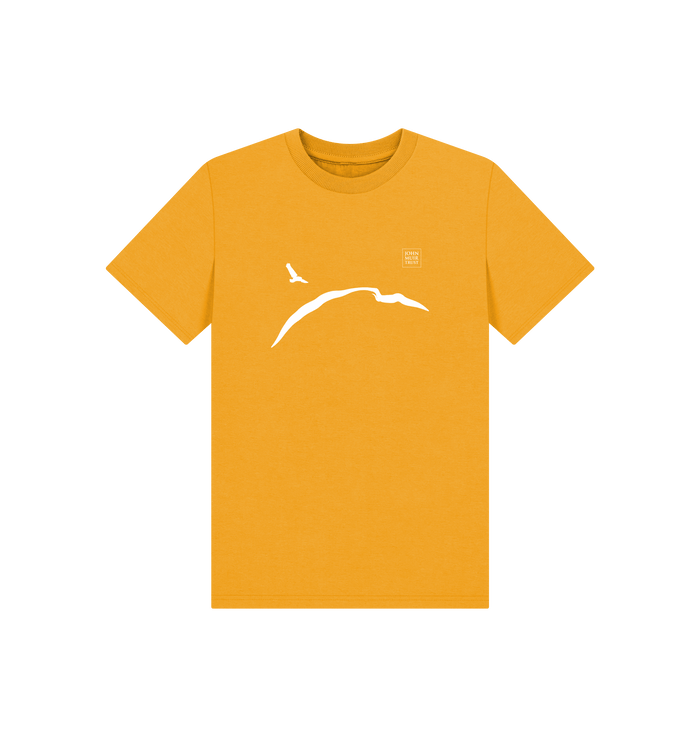 Mustard Printed Kids T-Shirt Front