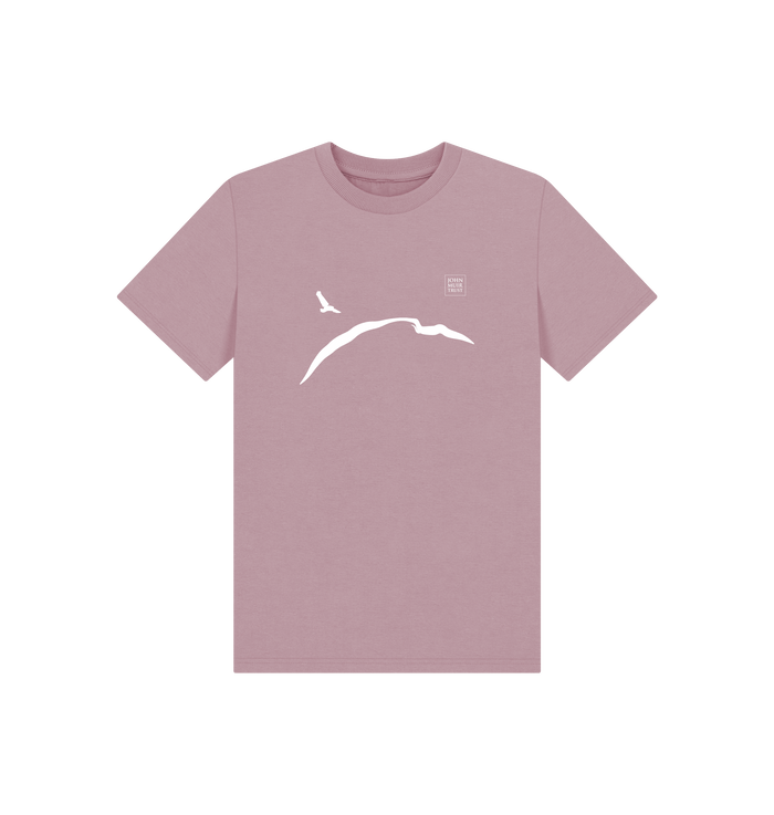 Mauve Printed Kids T-Shirt Front