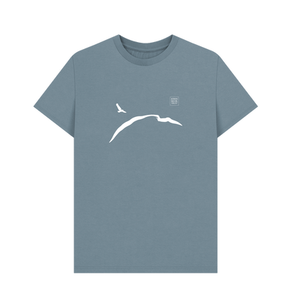 Stone Blue Printed T-shirt Front