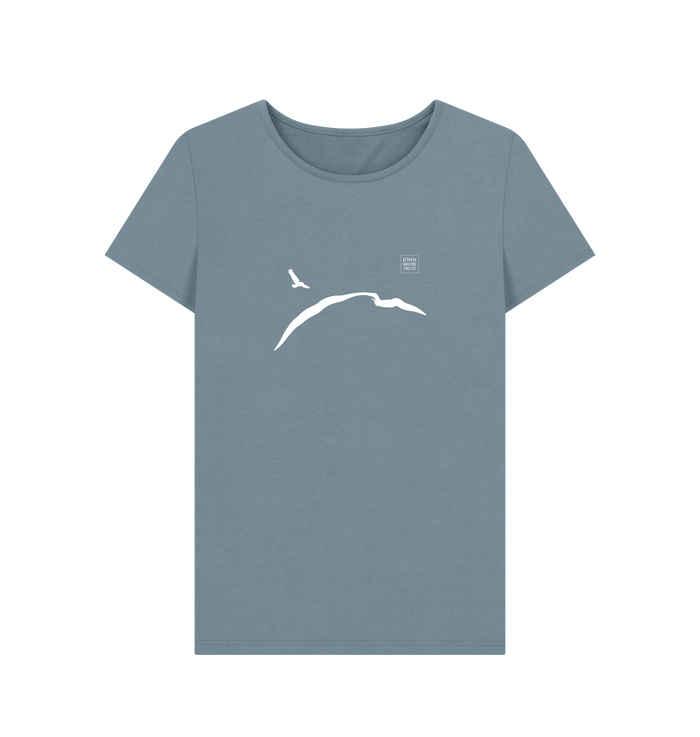 Stone Blue Printed T-shirt Front