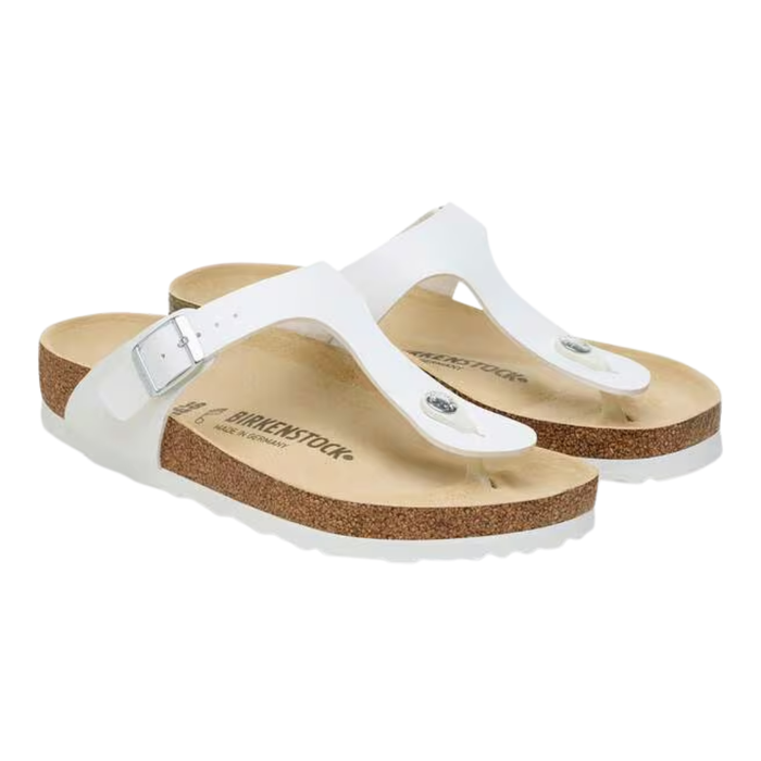 Birkenstock Women's Gizeh Birko-Flor White Thong Sandals – 0745531