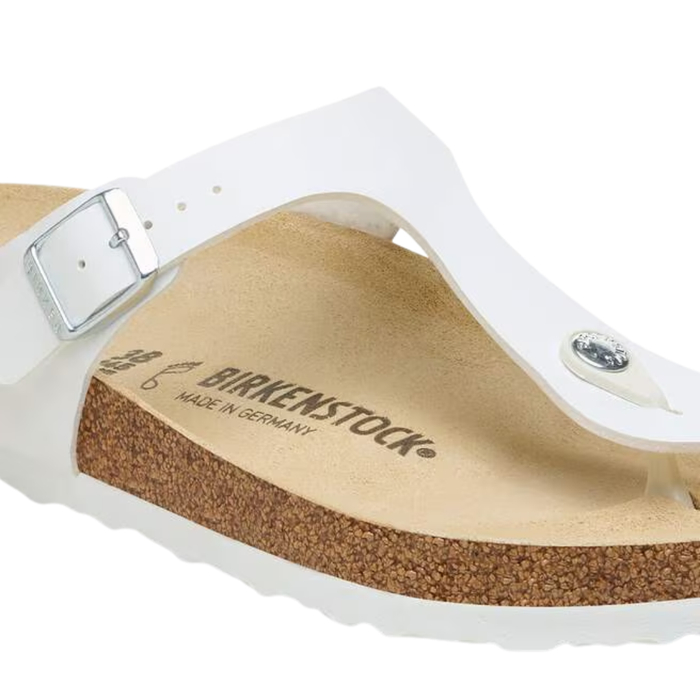 Birkenstock Women's Gizeh Birko-Flor White Thong Sandals – 0745531