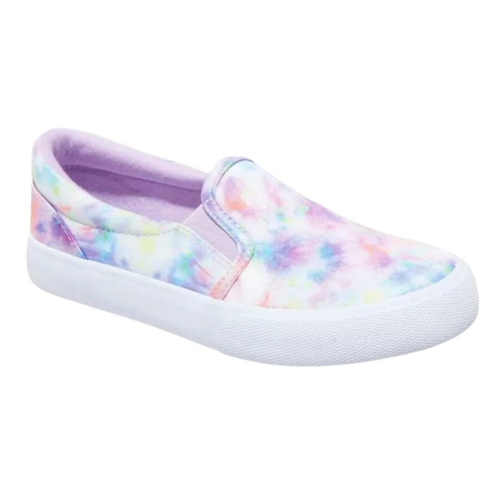 Cat & Jack Big Kids’ Sariah Slip-On Sneakers Purple Multicolor Tie-Dye