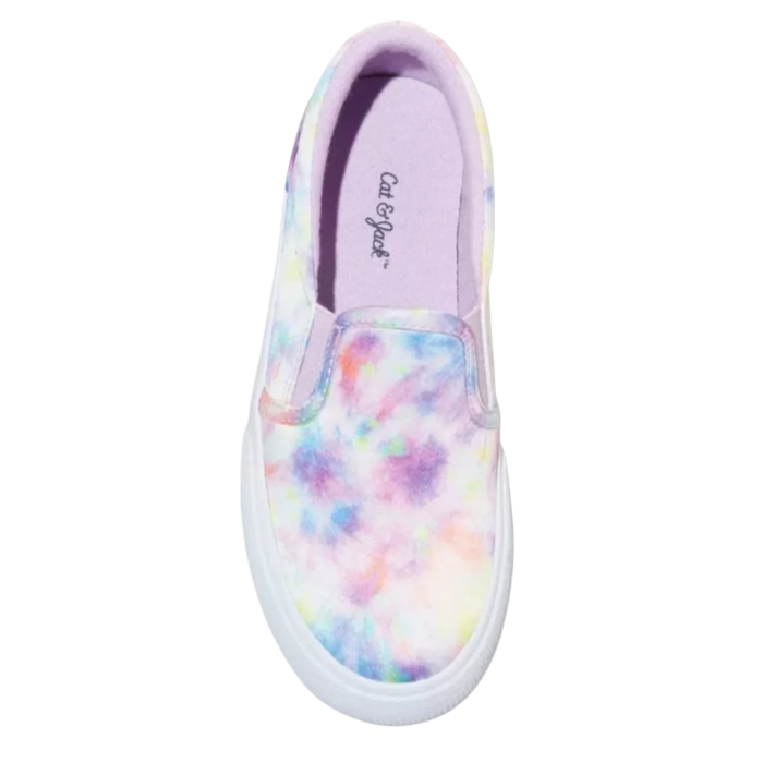 Cat & Jack Big Kids’ Sariah Slip-On Sneakers Purple Multicolor Tie-Dye