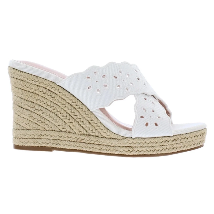 Draper James Emily Women’s Wedge Sandals White Floral 1784180