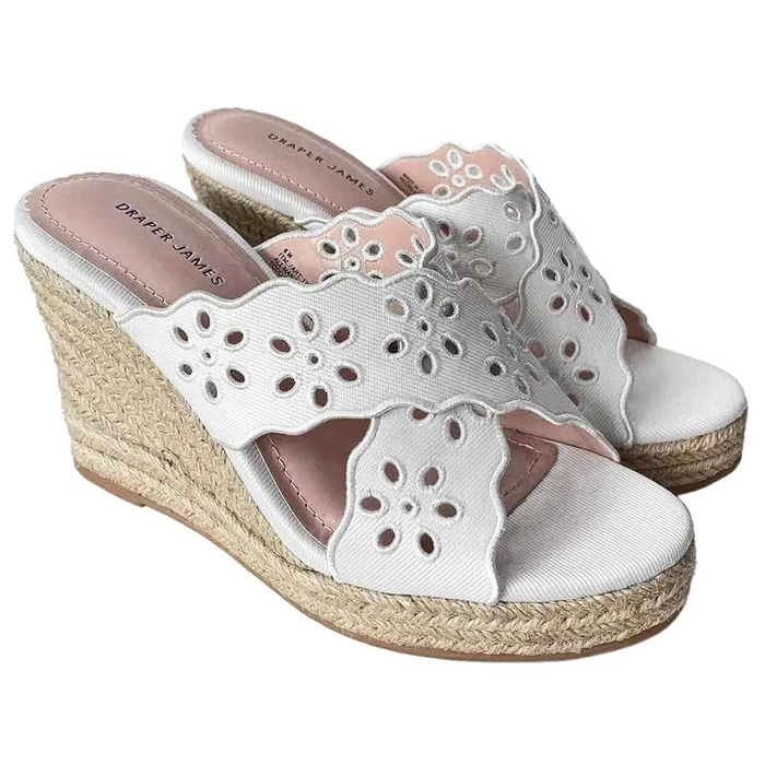 Draper James Emily Women’s Wedge Sandals White Floral 1784180