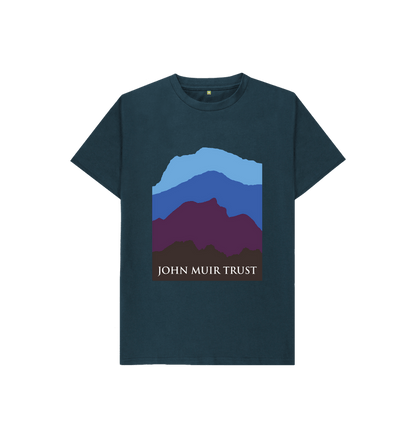 Denim Blue Four Mountains Kid's T-Shirt - New Blue