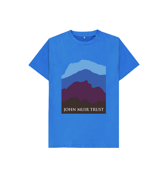 Bright Blue Four Mountains Kid's T-Shirt - New Blue