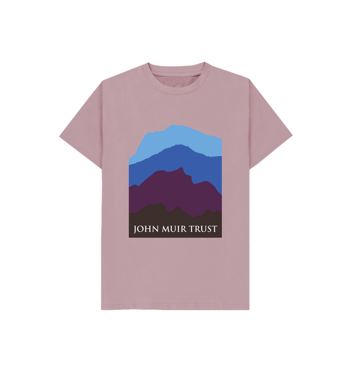 Mauve Four Mountains Kid's T-Shirt - New Blue