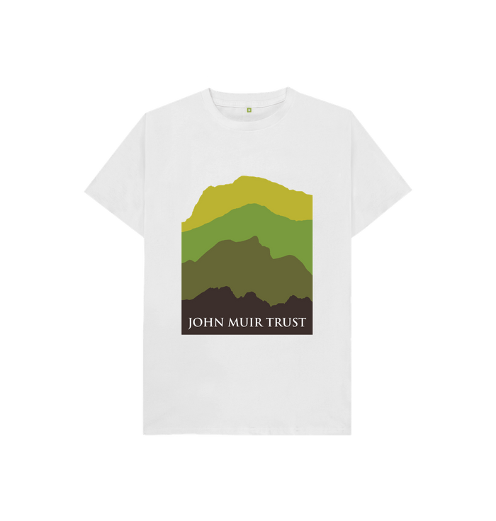 White Four Mountains Kids T-Shirt - New Green