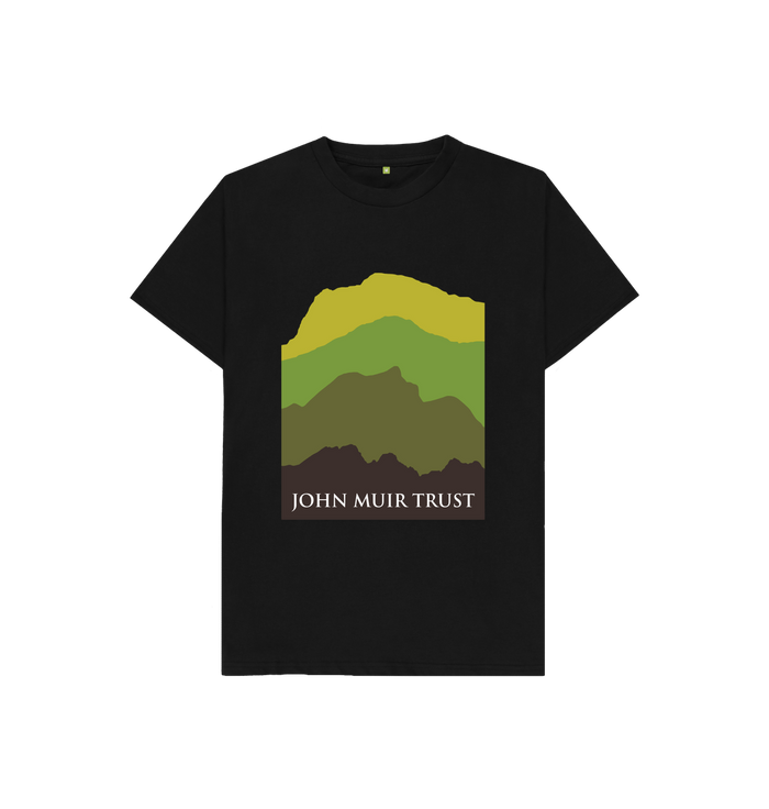 Black Four Mountains Kids T-Shirt - New Green