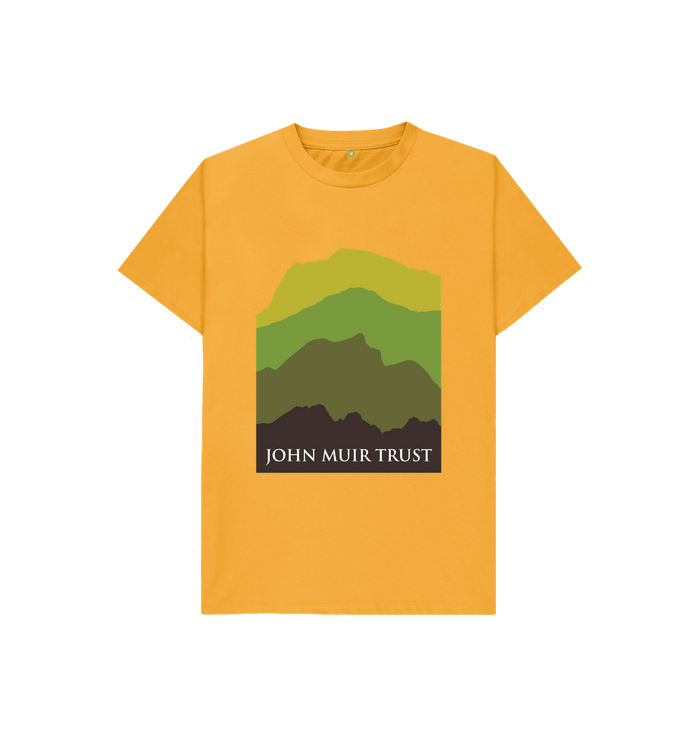 Mustard Four Mountains Kids T-Shirt - New Green