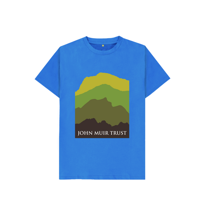 Bright Blue Four Mountains Kids T-Shirt - New Green