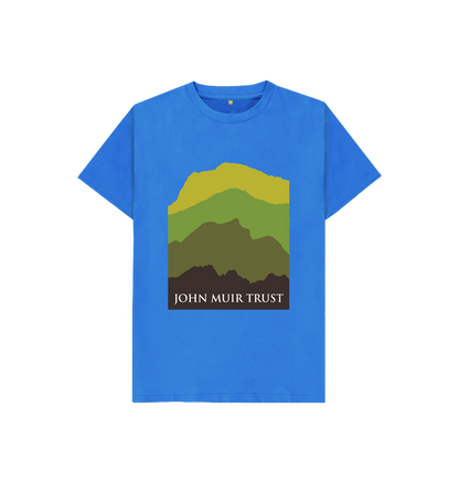 Bright Blue Four Mountains Kids T-Shirt - New Green