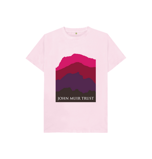 Pink Four Mountains Kid's T-Shirt - New Red
