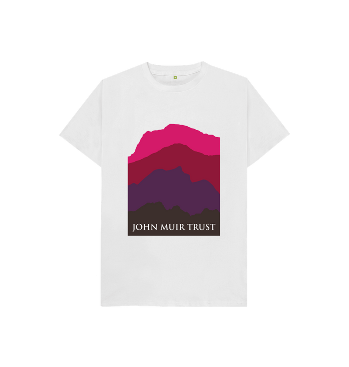 White Four Mountains Kid's T-Shirt - New Red