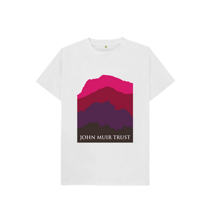White Four Mountains Kid's T-Shirt - New Red