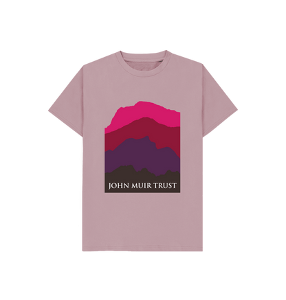 Mauve Four Mountains Kid's T-Shirt - New Red