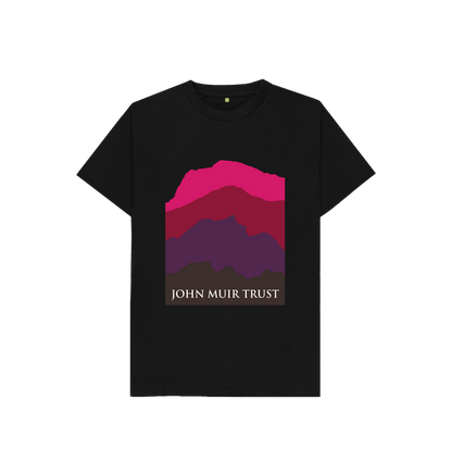 Black Four Mountains Kid's T-Shirt - New Red