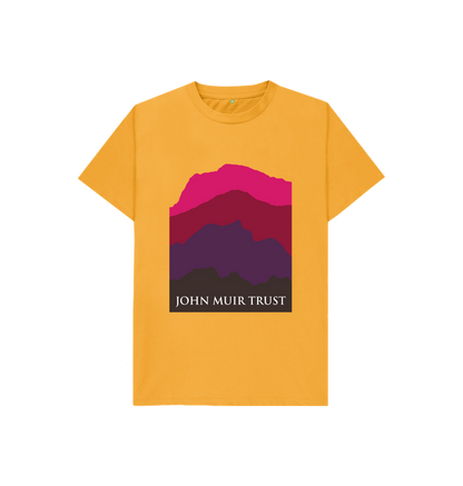 Mustard Four Mountains Kid's T-Shirt - New Red