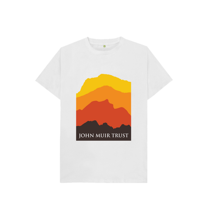White Four Mountains Kid's T-Shirt - New Yellow