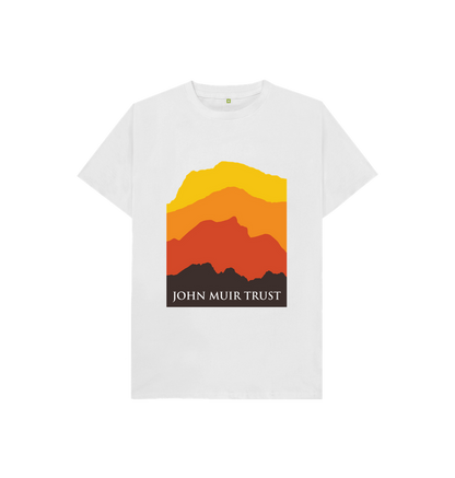 White Four Mountains Kid's T-Shirt - New Yellow
