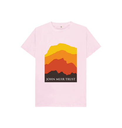 Pink Four Mountains Kid's T-Shirt - New Yellow