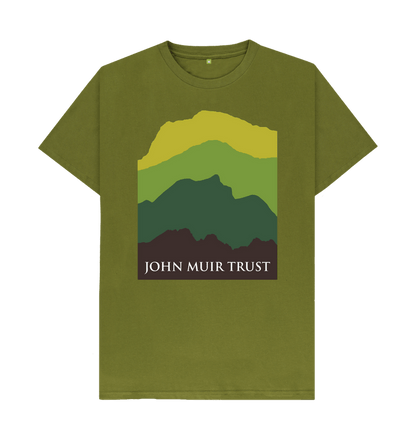 Moss Green Four Mountains Men's T-shirt - Green v2