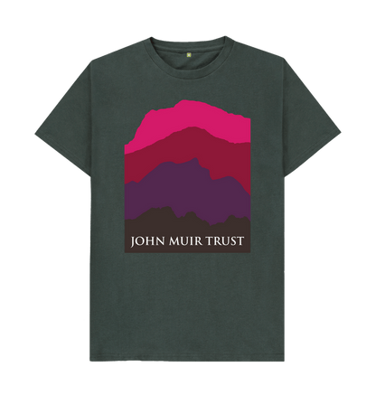 Dark Grey Four Mountains Men's T-shirt - Red v2