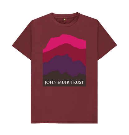 Red Wine Four Mountains Men's T-shirt - Red v2