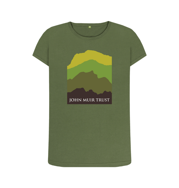 Khaki Four Mountains Women's T-shirt - Green v2