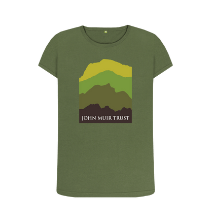 Khaki Four Mountains Women's T-shirt - Green v2