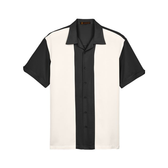 Harriton Men’s Two-Tone Camp Shirt – M575