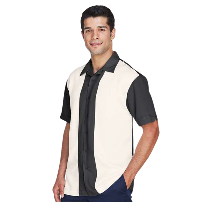 Harriton Men’s Two-Tone Camp Shirt – M575